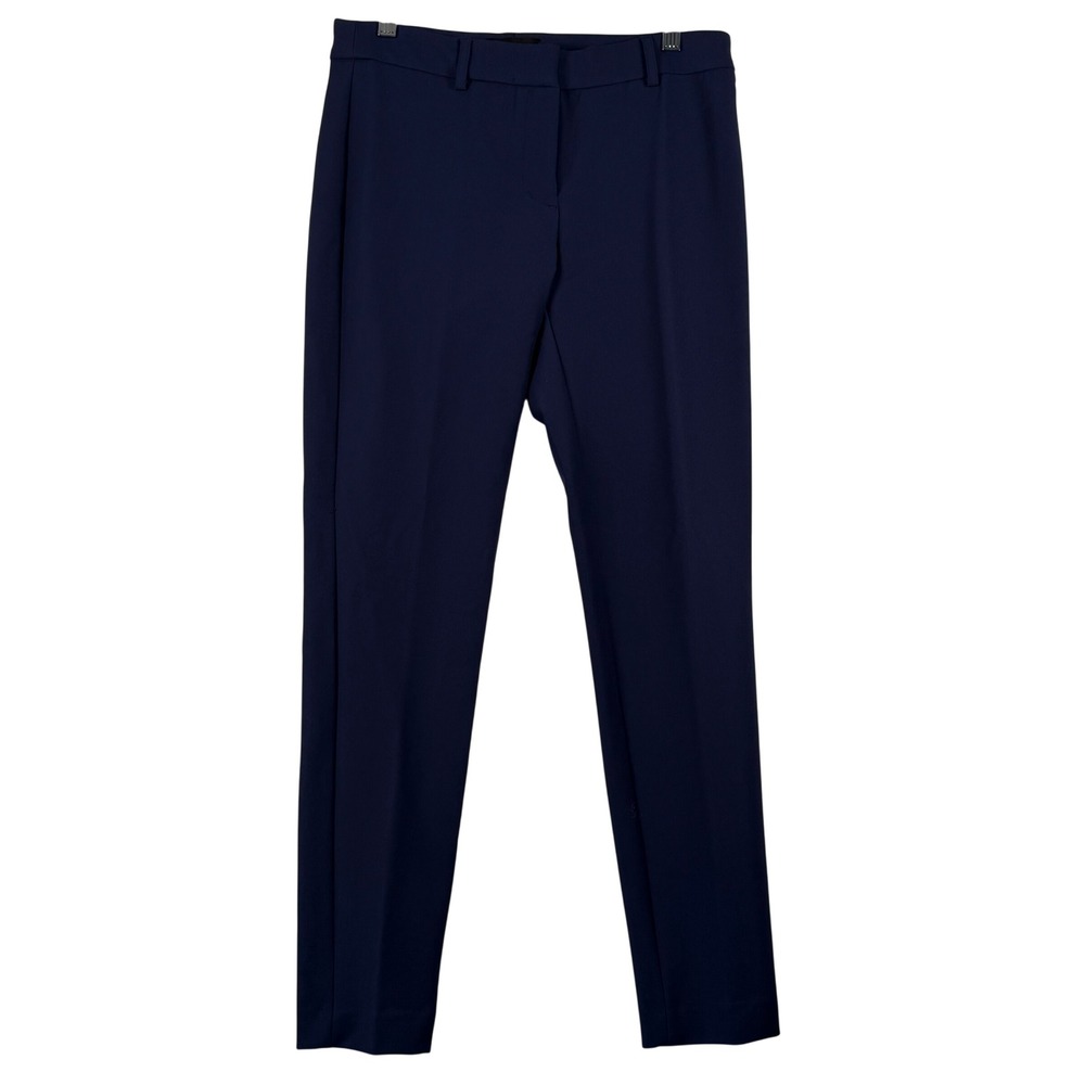 Express Womens 6R Skinny Mid Rise Pants Navy Blue Stretch Corpcore Workwear EUC